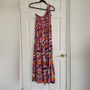 One Shoulder Maxi Dress